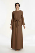Brown dress with belt